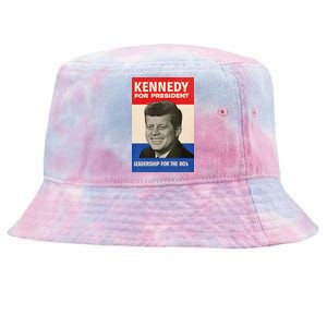 John F. Kennedy 1960 Campaign Poster Tie-Dyed Bucket Hat