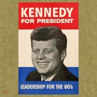 John F. Kennedy 1960 Campaign Poster Garment-Dyed Women's Muscle Tee