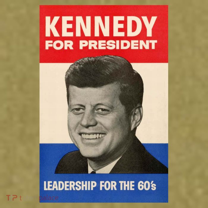 John F. Kennedy 1960 Campaign Poster Garment-Dyed Women's Muscle Tee
