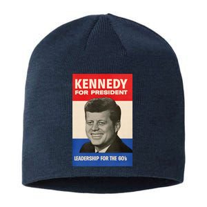 John F. Kennedy 1960 Campaign Poster Sustainable Beanie