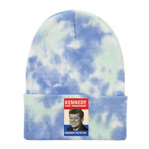 John F. Kennedy 1960 Campaign Poster Tie Dye 12in Knit Beanie