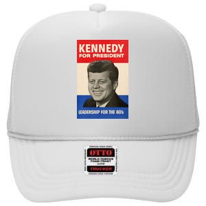 John F. Kennedy 1960 Campaign Poster High Crown Mesh Back Trucker Hat