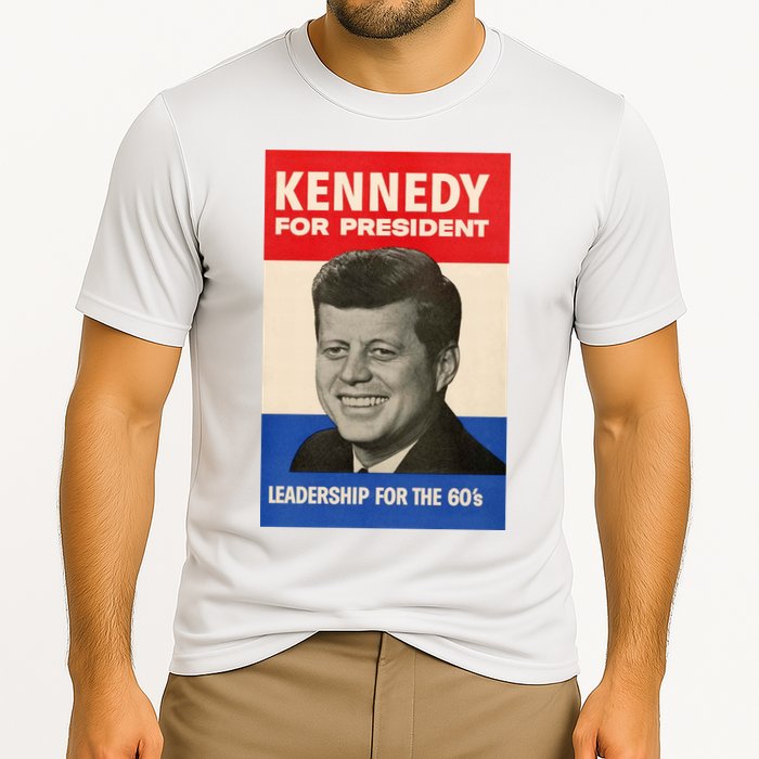 John F. Kennedy 1960 Campaign Poster Cooling Performance Crew T-Shirt