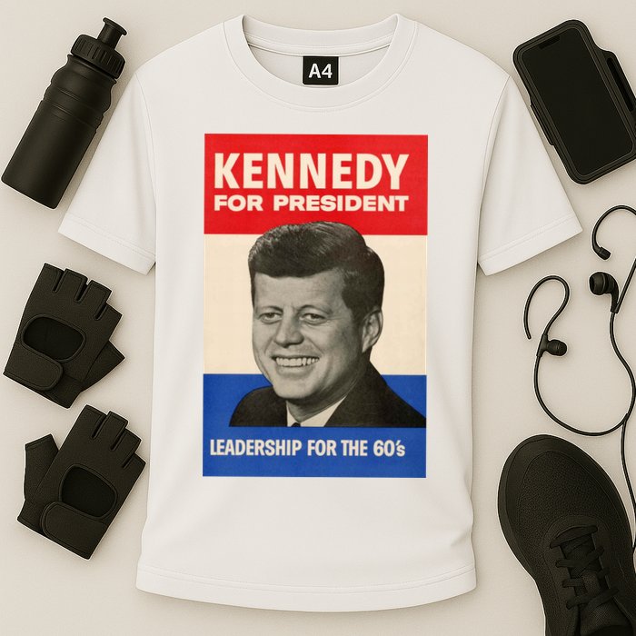 John F. Kennedy 1960 Campaign Poster Cooling Performance Crew T-Shirt