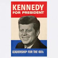 John F. Kennedy 1960 Campaign Poster Cooling Performance Crew T-Shirt