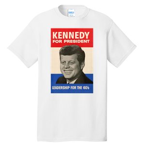 John F. Kennedy 1960 Campaign Poster Tall T-Shirt