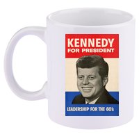 John F. Kennedy 1960 Campaign Poster 11oz C Handle Ceramic Mug