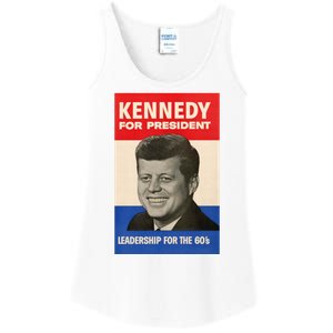 John F. Kennedy 1960 Campaign Poster Ladies Essential Tank