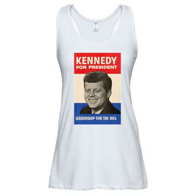 John F. Kennedy 1960 Campaign Poster Ladies Essential Flowy Tank