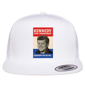 John F. Kennedy 1960 Campaign Poster Flat Bill Trucker Hat