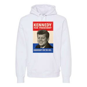 John F. Kennedy 1960 Campaign Poster Premium Hoodie