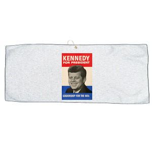 John F. Kennedy 1960 Campaign Poster Large Microfiber Waffle Golf Towel