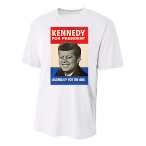 John F. Kennedy 1960 Campaign Poster Performance Sprint T-Shirt