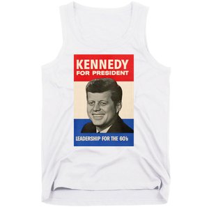 John F. Kennedy 1960 Campaign Poster Tank Top