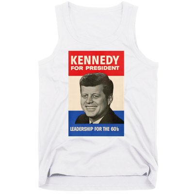 John F. Kennedy 1960 Campaign Poster Tank Top