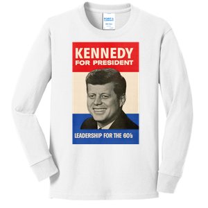 John F. Kennedy 1960 Campaign Poster Kids Long Sleeve Shirt