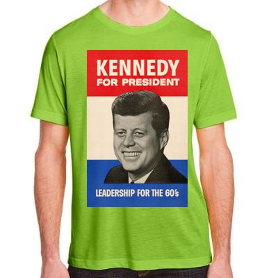 John F. Kennedy 1960 Campaign Vintage Poster Adult ChromaSoft Performance T-Shirt