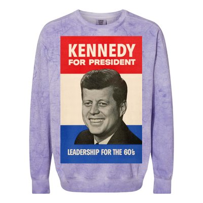 John F. Kennedy 1960 Campaign Vintage Poster Colorblast Crewneck Sweatshirt