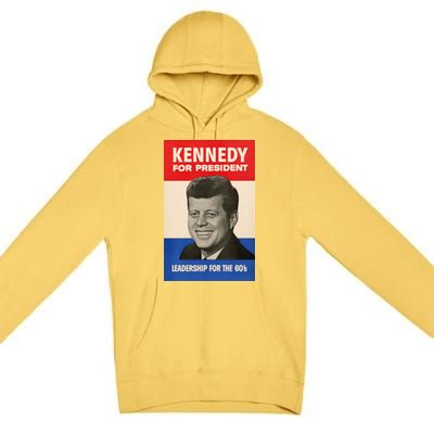 John F. Kennedy 1960 Campaign Vintage Poster Premium Pullover Hoodie