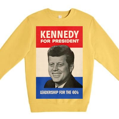 John F. Kennedy 1960 Campaign Vintage Poster Premium Crewneck Sweatshirt