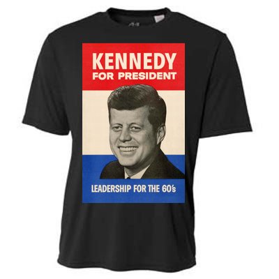 John F. Kennedy 1960 Campaign Vintage Poster Cooling Performance Crew T-Shirt