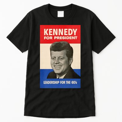 John F. Kennedy 1960 Campaign Vintage Poster Tall T-Shirt