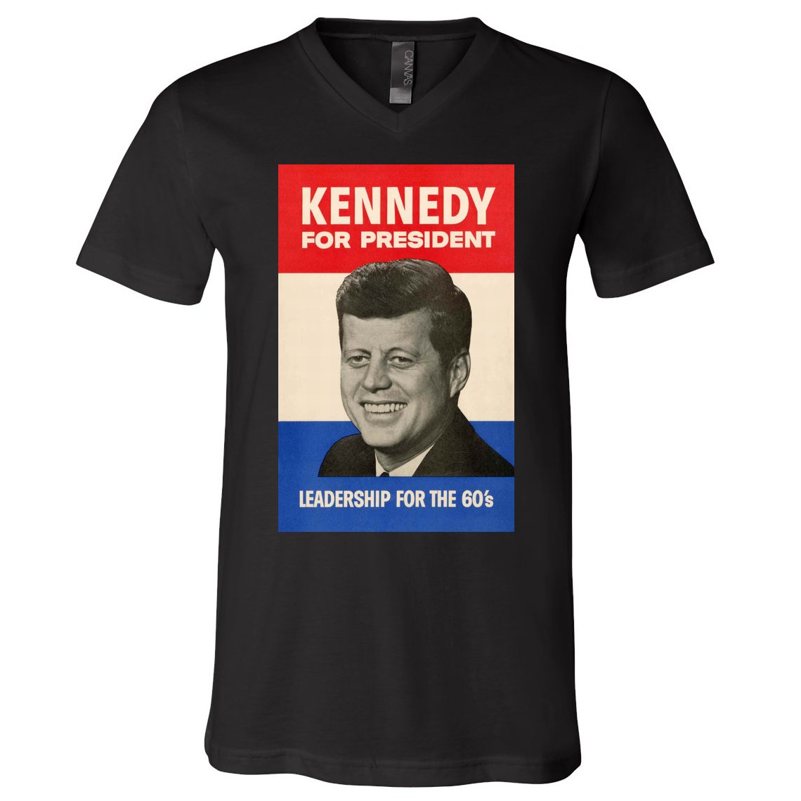 John F. Kennedy 1960 Campaign Vintage Poster V-Neck T-Shirt