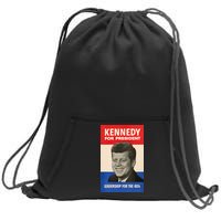 John F. Kennedy 1960 Campaign Vintage Poster Sweatshirt Cinch Pack Bag