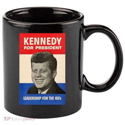 John F. Kennedy 1960 Campaign Vintage Poster 11oz C Handle Ceramic Mug