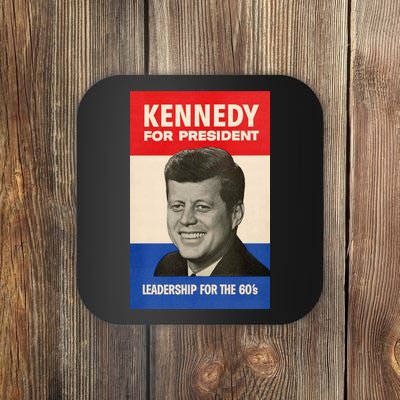 John F. Kennedy 1960 Campaign Vintage Poster Coaster