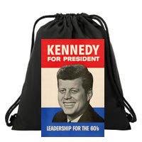 John F. Kennedy 1960 Campaign Vintage Poster Drawstring Bag