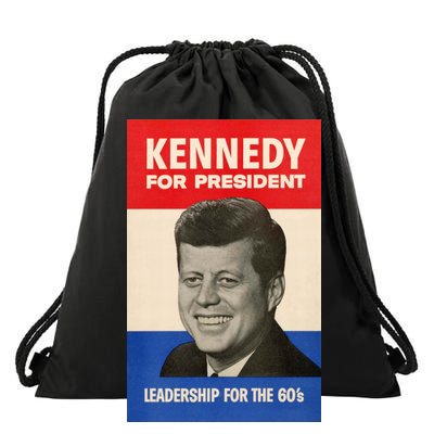 John F. Kennedy 1960 Campaign Vintage Poster Drawstring Bag