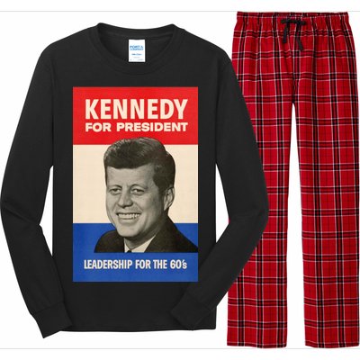 John F. Kennedy 1960 Campaign Vintage Poster Long Sleeve Pajama Set