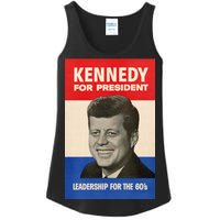 John F. Kennedy 1960 Campaign Vintage Poster Ladies Essential Tank