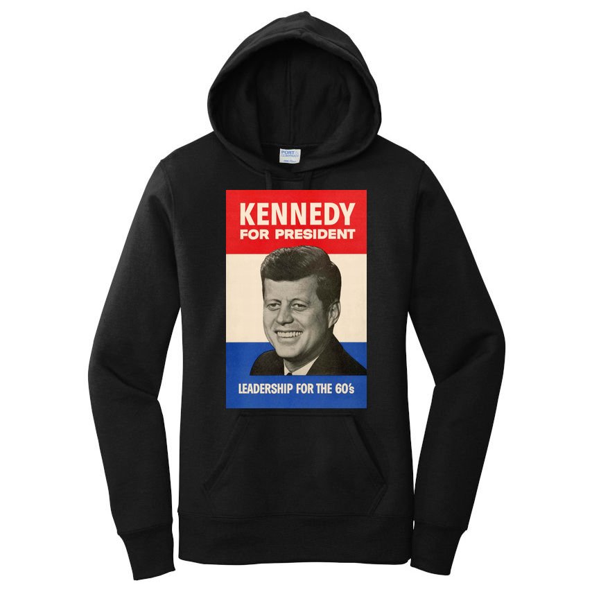 John F. Kennedy 1960 Campaign Vintage Poster Women's Pullover Hoodie