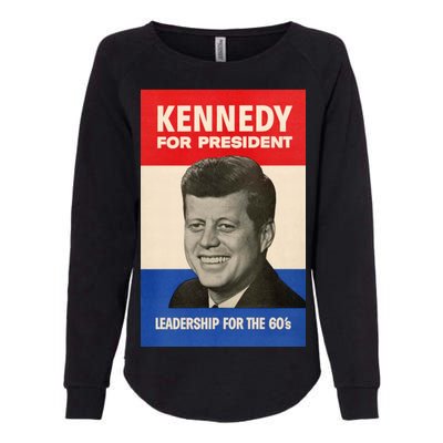 John F. Kennedy 1960 Campaign Vintage Poster Womens California Wash Sweatshirt