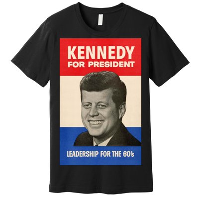 John F. Kennedy 1960 Campaign Vintage Poster Premium T-Shirt