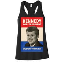 John F. Kennedy 1960 Campaign Vintage Poster Women's Racerback Tank