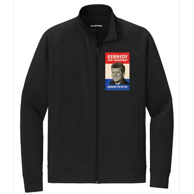 John F. Kennedy 1960 Campaign Vintage Poster Stretch Full-Zip Cadet Jacket