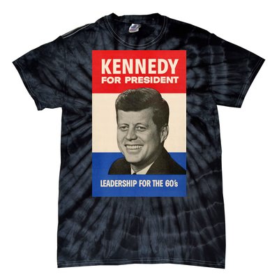 John F. Kennedy 1960 Campaign Vintage Poster Tie-Dye T-Shirt