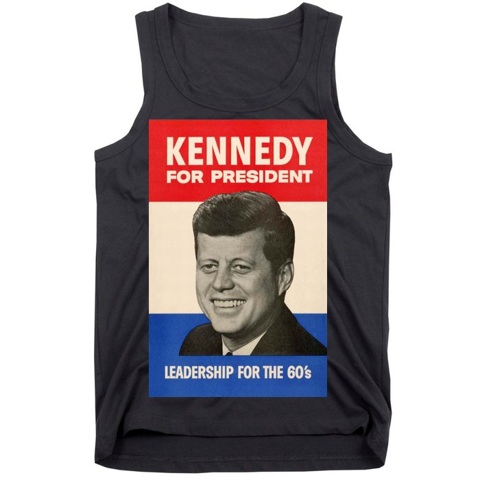 John F. Kennedy 1960 Campaign Vintage Poster Tank Top