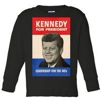 John F. Kennedy 1960 Campaign Vintage Poster Toddler Long Sleeve Shirt