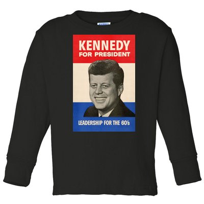 John F. Kennedy 1960 Campaign Vintage Poster Toddler Long Sleeve Shirt