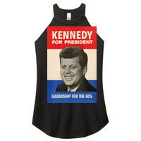 John F. Kennedy 1960 Campaign Vintage Poster Women’s Perfect Tri Rocker Tank