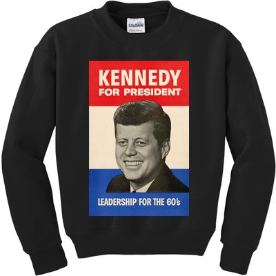 John F. Kennedy 1960 Campaign Vintage Poster Kids Sweatshirt