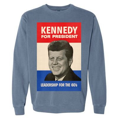 John F. Kennedy 1960 Campaign Vintage Poster Garment-Dyed Sweatshirt