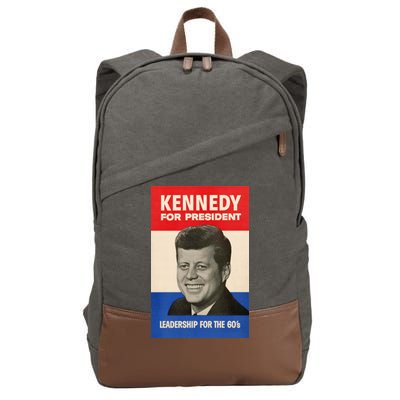 John F. Kennedy 1960 Campaign Vintage Poster Cotton Canvas Backpack