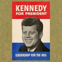 John F. Kennedy 1960 Campaign Vintage Poster Garment-Dyed Women's Muscle Tee