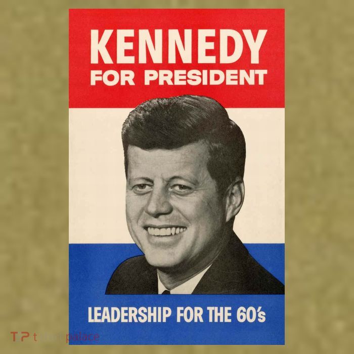John F. Kennedy 1960 Campaign Vintage Poster Garment-Dyed Women's Muscle Tee