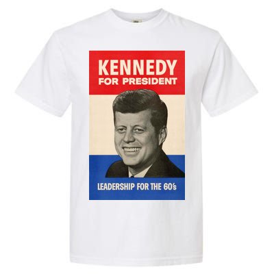 John F. Kennedy 1960 Campaign Vintage Poster Garment-Dyed Heavyweight T-Shirt